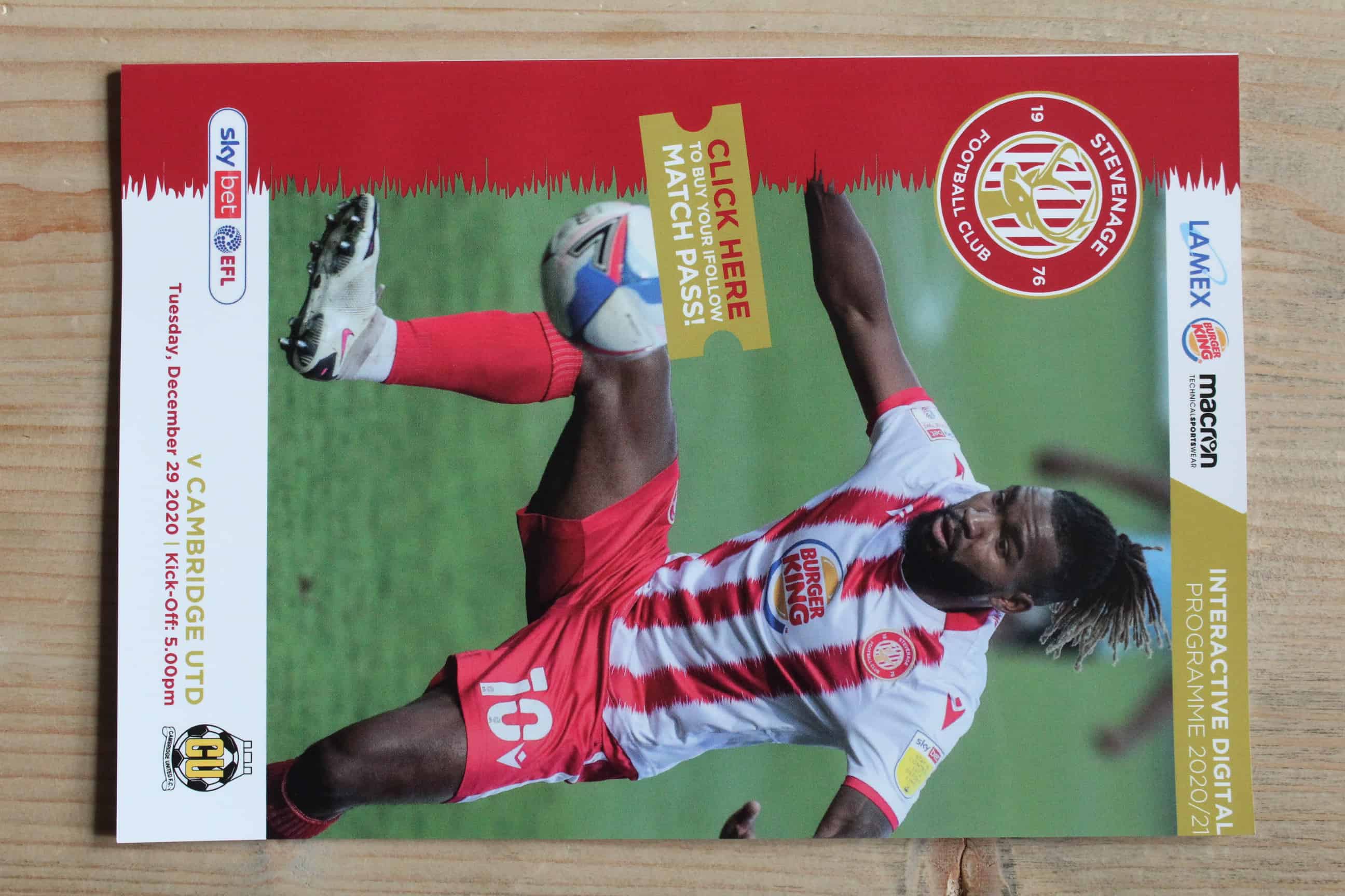 Stevenage Borough FC v Cambridge United FC